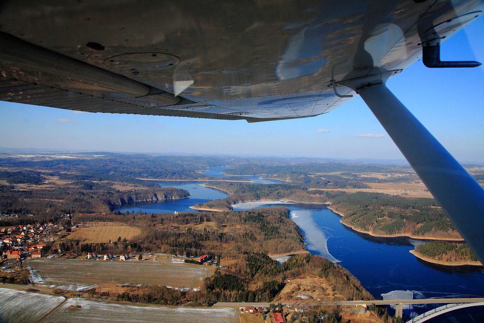 Vyhlídkový let nad Slapskou přehradu z Příbrami