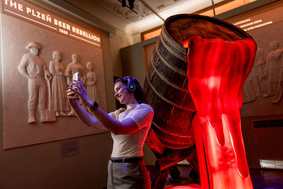 Interaktivní expozice příběhu piva Pilsner Urquell Experience s pivní ochutnávkou v Praze