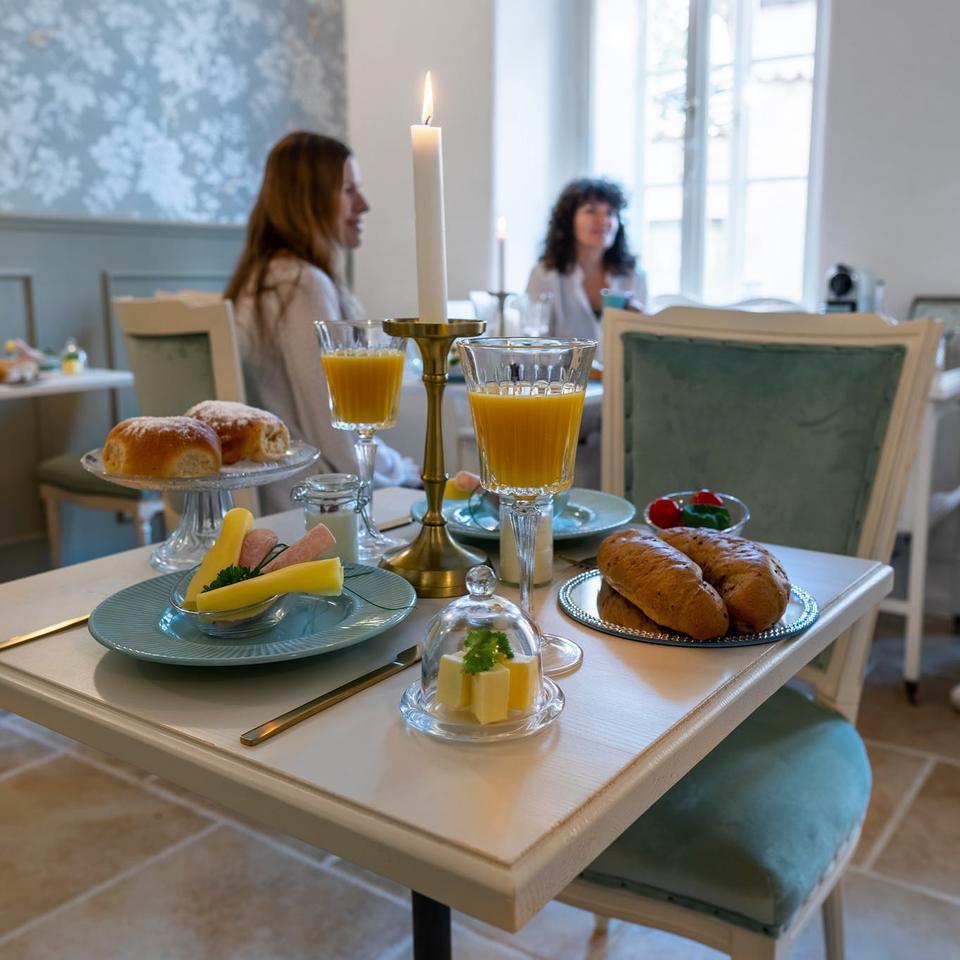 Boutique hotel Soukeníkův dům - snídaně při svíčkách