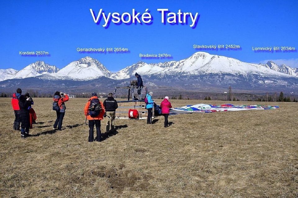 Zimní expediční let balónem přes Vysoké Tatry