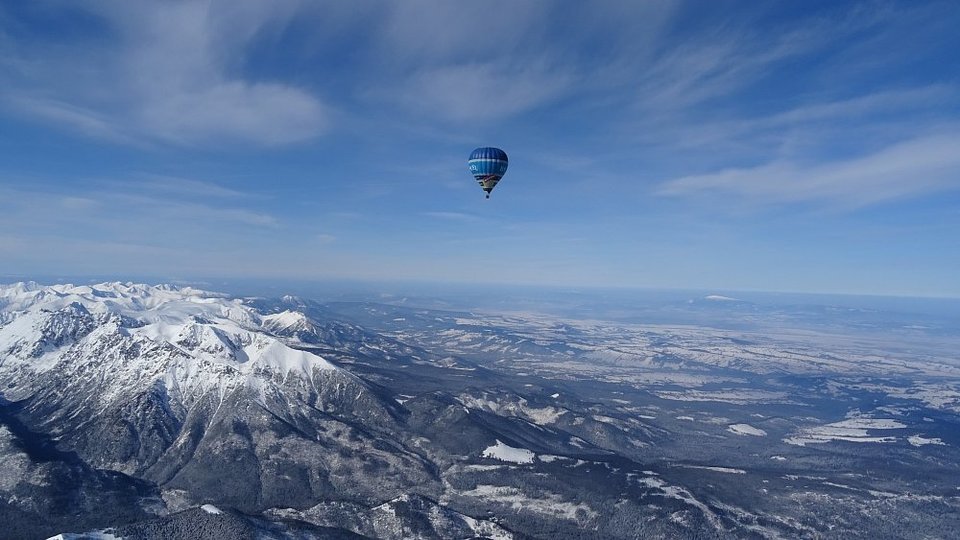 Zimní expediční let balónem přes Vysoké Tatry