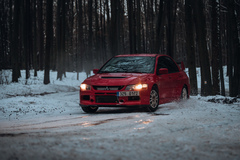 Jízda v závodním Mitsubishi Lancer EVO IX