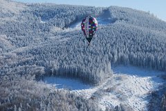 Zimní expediční let balónem přes Beskydy