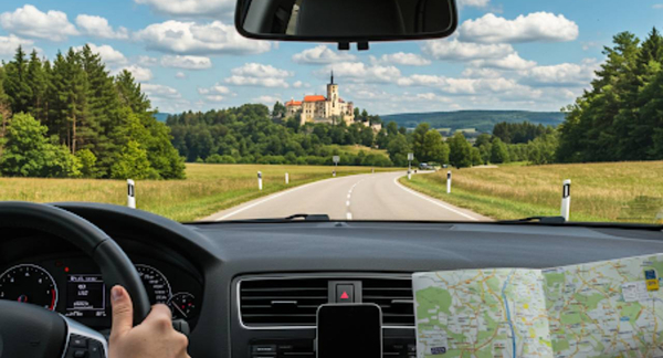 Filmová autoúnikovka po středních Čechách - unikátní úniková hra v autě